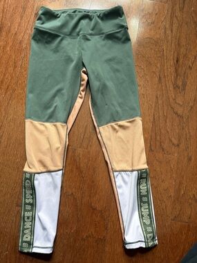 Molo Olive Green, Tan & White Colorblock Leggings